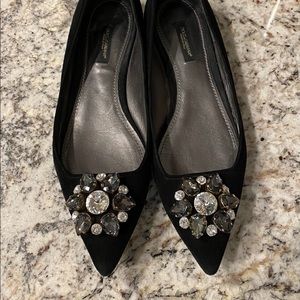 Dolce and Gabbana Crystal Flats 38 1/2